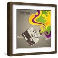 Designed With Retro Camera-Rashomon-Framed Art Print