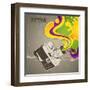 Designed With Retro Camera-Rashomon-Framed Art Print