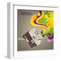 Designed With Retro Camera-Rashomon-Framed Art Print