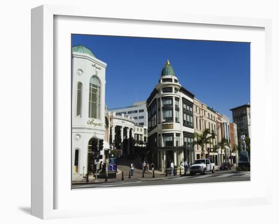 Designer Boutiques in Rodeo Drive, Beverly Hills, Los Angeles, California, USA-Kober Christian-Framed Photographic Print