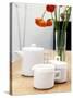 Designer Tableware: Coffee Pot, Sugar Bowl & Milk Jug-null-Stretched Canvas