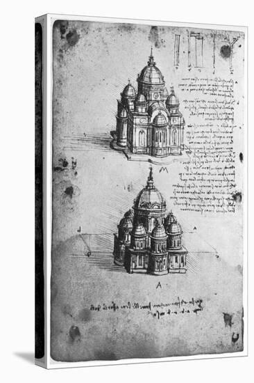 Designs for a Central Church, C1488-1490-Leonardo da Vinci-Stretched Canvas