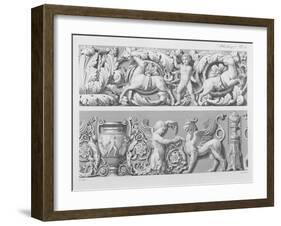 Designs for Classical Friezes, from 'Precision Book of Drawings', 1856 (Engraving)-German-Framed Giclee Print