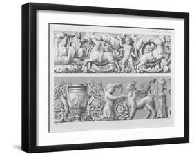 Designs for Classical Friezes, from 'Precision Book of Drawings', 1856 (Engraving)-German-Framed Giclee Print