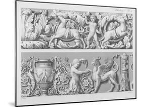 Designs for Classical Friezes, from 'Precision Book of Drawings', 1856 (Engraving)-German-Mounted Giclee Print