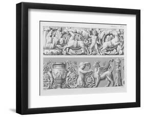 Designs for Classical Friezes, from 'Precision Book of Drawings', 1856 (Engraving)-German-Framed Premium Giclee Print