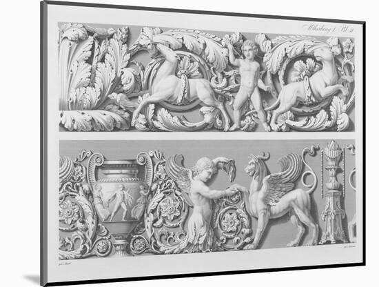 Designs for Classical Friezes, from 'Precision Book of Drawings', 1856 (Engraving)-German-Mounted Premium Giclee Print