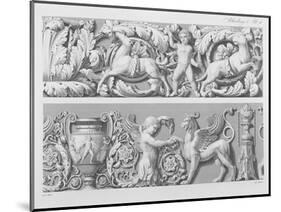 Designs for Classical Friezes, from 'Precision Book of Drawings', 1856 (Engraving)-German-Mounted Premium Giclee Print