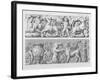 Designs for Classical Friezes, from 'Precision Book of Drawings', 1856 (Engraving)-German-Framed Giclee Print