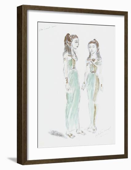 Designs for Cleopatra XLIX-Oliver Messel-Framed Premium Giclee Print