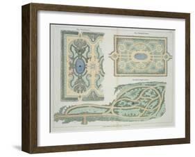 Designs for French, Old English and Modern English Parterres-English School-Framed Giclee Print