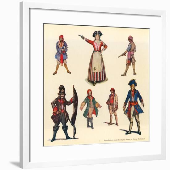 Designs for the Pirates of Penzance-George Sheringham-Framed Giclee Print