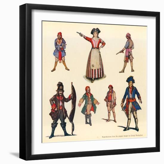 Designs for the Pirates of Penzance-George Sheringham-Framed Giclee Print