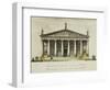 Designs for the Riding School of the Horse Guards, St. Petersburg: Elevations, Section and Ground…-Giacomo Quarenghi-Framed Giclee Print