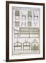 Designs for Wooden Chairs and Benches for the Garden, from 'L'Art du Menuisier', pub. 1769-74-Andre Jacob Roubo-Framed Giclee Print