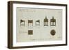 Designs for Writing Desks Shown in Front and Side Elevation, 1909, for the Ingram Street Tea Rooms-Charles Rennie Mackintosh-Framed Giclee Print