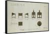 Designs for Writing Desks Shown in Front and Side Elevations, for the Ingram Street Tea Rooms, 1909-Charles Rennie Mackintosh-Framed Stretched Canvas