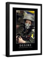 Desire: Inspirational Quote and Motivational Poster-null-Framed Photographic Print