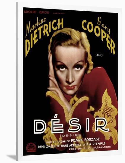 Desire, Marlene Dietrich, 1936-null-Framed Art Print