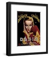 Desire, Marlene Dietrich, 1936-null-Framed Art Print