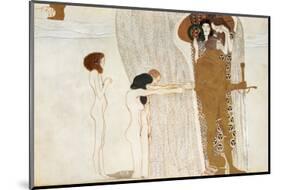 Desire of Happiness, Beethoven Frieze (detail), 1902-Gustav Klimt-Mounted Premium Giclee Print