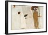 Desire of Happiness, Beethoven Frieze (detail), 1902-Gustav Klimt-Framed Premium Giclee Print