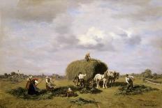 Harvest in Upper Bavaria-Desire Thomassin-Framed Stretched Canvas