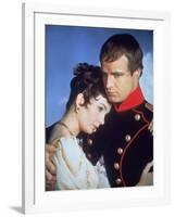 Desiree by Henry Koster with Jean Simmons, Marlon Brando (dans le role by Napoleon, 1954 (photo)-null-Framed Photo