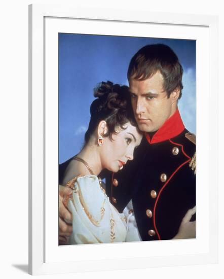 Desiree by Henry Koster with Jean Simmons, Marlon Brando (dans le role by Napoleon, 1954 (photo)-null-Framed Photo