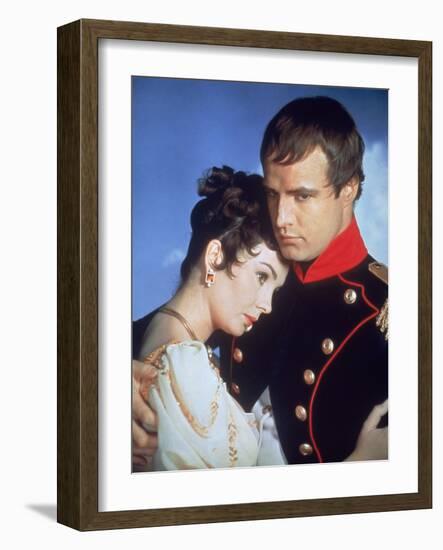 Desiree by Henry Koster with Jean Simmons, Marlon Brando (dans le role by Napoleon, 1954 (photo)-null-Framed Photo