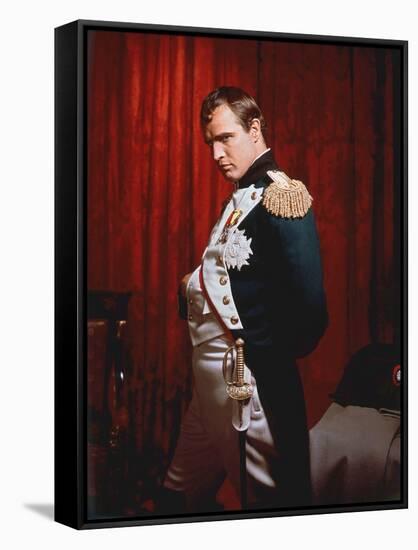 Desiree by Henry Koster with Marlon Brando (dans le role by Napoleon), 1954 (photo)-null-Framed Stretched Canvas