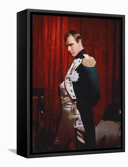 Desiree by Henry Koster with Marlon Brando (dans le role by Napoleon), 1954 (photo)-null-Framed Stretched Canvas