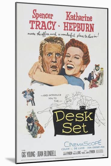 Desk Set, Spencer Tracy, Katharine Hepburn, 1957-null-Mounted Art Print