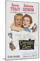 Desk Set, Spencer Tracy, Katharine Hepburn, 1957-null-Mounted Art Print