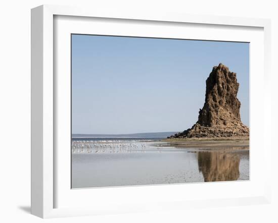 Desolate Landscape of Lac Abbe, Dotted with Limestone Chimneys, Djibouti, Africa-Mcconnell Andrew-Framed Photographic Print