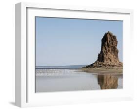 Desolate Landscape of Lac Abbe, Dotted with Limestone Chimneys, Djibouti, Africa-Mcconnell Andrew-Framed Photographic Print