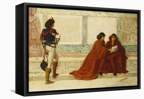 Despatch from Trebizond; 'Some news is come that turns their countenances' - Shakespeare-Henry Wallis-Framed Stretched Canvas