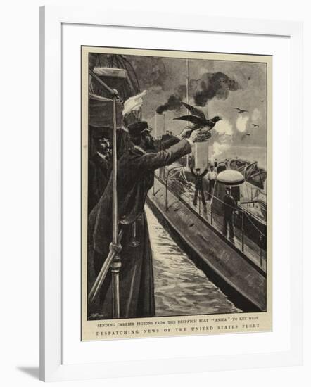 Despatching News of the United States Fleet-null-Framed Giclee Print