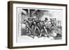 Desperate Conflict in a Barn, Published 1872-null-Framed Giclee Print