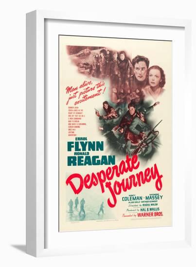 Desperate Journey, 1942-null-Framed Art Print