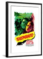 Desperate, US poster, Steve Brodie, Audrey Long, 1947-null-Framed Premium Giclee Print