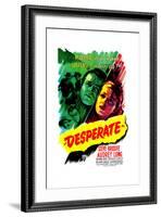 Desperate, US poster, Steve Brodie, Audrey Long, 1947-null-Framed Art Print