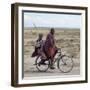 Despite their Traditional Dress, Two Young Maasai Give Hints That Lifestyle Is Changing in Tanzania-Nigel Pavitt-Framed Photographic Print