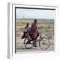 Despite their Traditional Dress, Two Young Maasai Give Hints That Lifestyle Is Changing in Tanzania-Nigel Pavitt-Framed Photographic Print