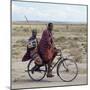 Despite their Traditional Dress, Two Young Maasai Give Hints That Lifestyle Is Changing in Tanzania-Nigel Pavitt-Mounted Photographic Print