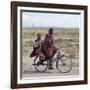 Despite their Traditional Dress, Two Young Maasai Give Hints That Lifestyle Is Changing in Tanzania-Nigel Pavitt-Framed Photographic Print