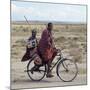 Despite their Traditional Dress, Two Young Maasai Give Hints That Lifestyle Is Changing in Tanzania-Nigel Pavitt-Mounted Photographic Print