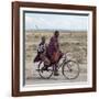 Despite their Traditional Dress, Two Young Maasai Give Hints That Lifestyle Is Changing in Tanzania-Nigel Pavitt-Framed Photographic Print