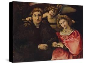 'Desposorio', (Micer Cassotti Marsilio and his wife Faustina), 1523, c1934-Lorenzo Lotto-Stretched Canvas