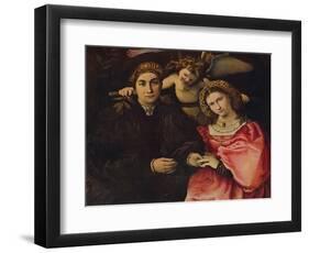 'Desposorio', (Micer Cassotti Marsilio and his wife Faustina), 1523, c1934-Lorenzo Lotto-Framed Giclee Print